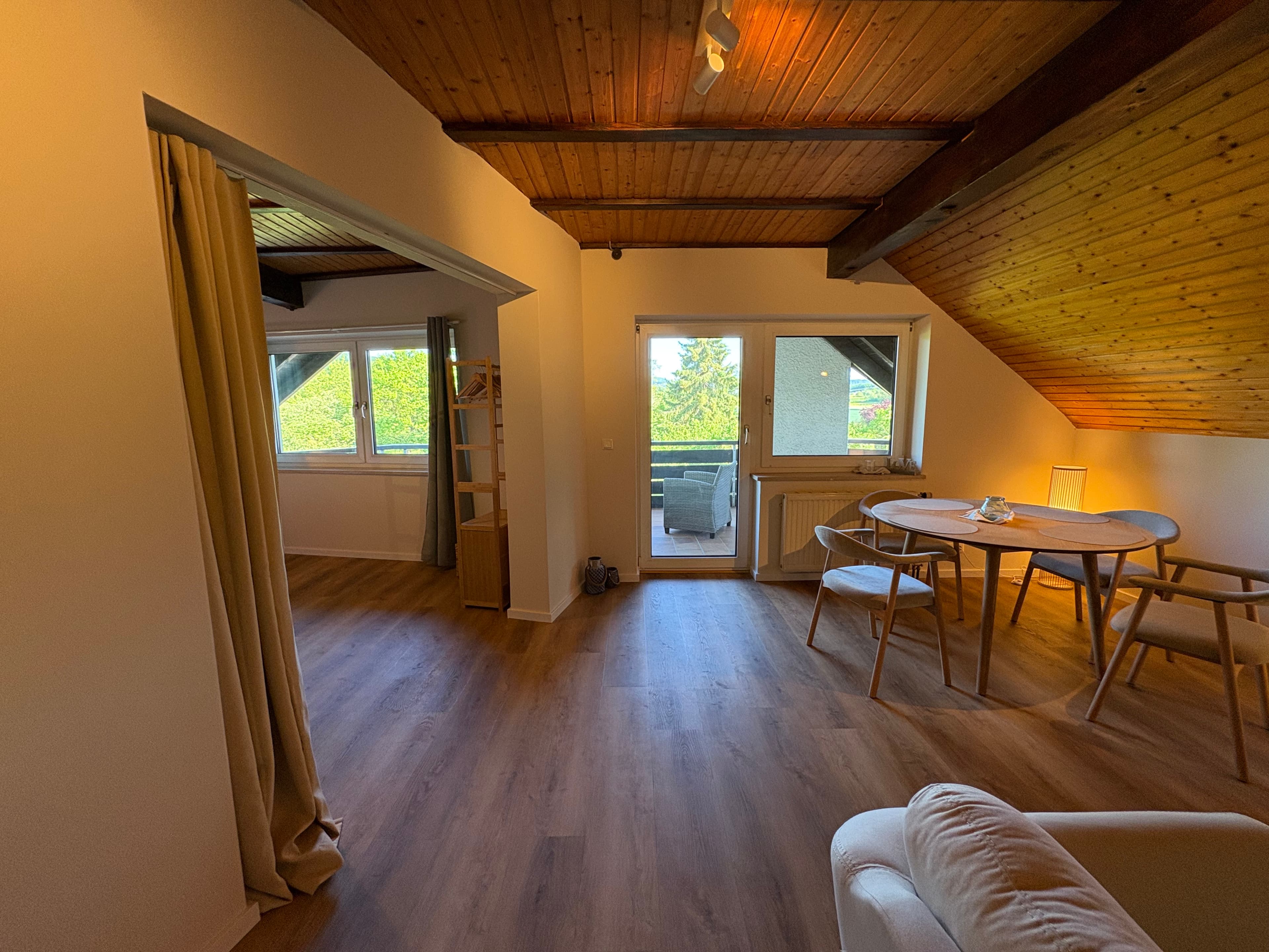 Offener Grundriss zum Balkon
